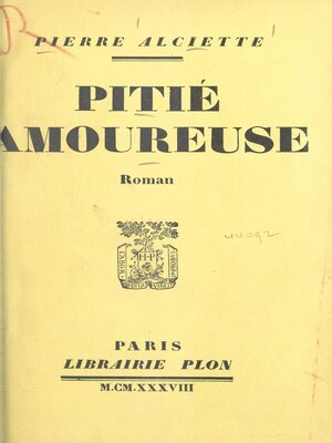 cover image of Pitié amoureuse
